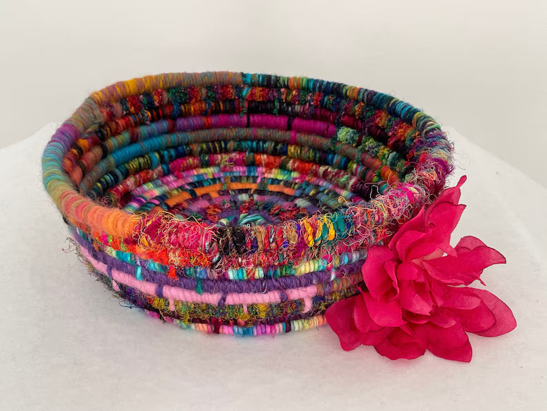 Wild Woven Basket | Unique Rope Basket | Eclectic Decor | Eclectic Decor | Fiber Art Decor