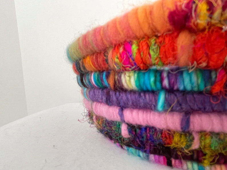 Wild Woven Basket | Unique Rope Basket | Eclectic Decor | Eclectic Decor | Fiber Art Decor