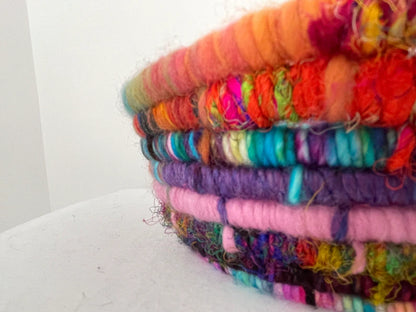 Wild Woven Basket | Unique Rope Basket | Eclectic Decor | Eclectic Decor | Fiber Art Decor