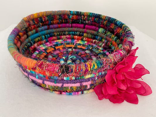 Wild Woven Basket | Unique Rope Basket | Eclectic Decor | Eclectic Decor | Fiber Art Decor