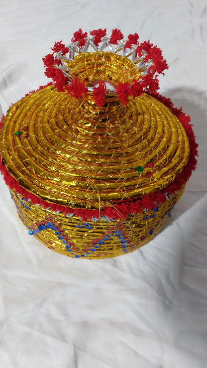 Handmade, Home Decor , Hotpot ,Wool Threads Hand Fan , Basket , Village Style, India Pakistan , Sisterandbro