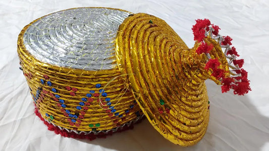 Handmade, Home Decor , Hotpot ,Wool Threads Hand Fan , Basket , Village Style, India Pakistan , Sisterandbro